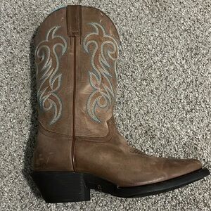 Worn twice, brown and Blue Shyanne women's cowgirl boots in size 8.5